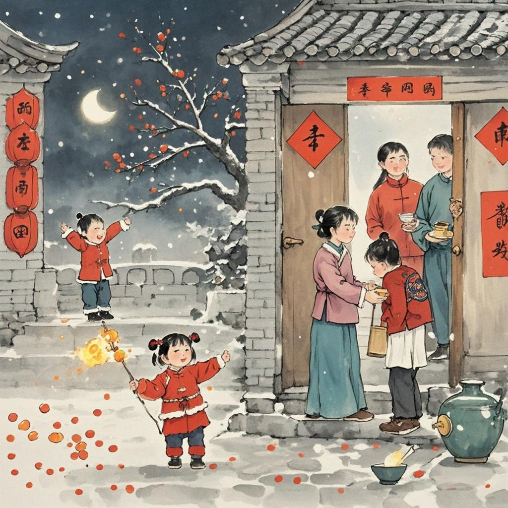 王安石《元日》名句解析：爆竹声中一岁除，春风送暖入屠苏，辞旧迎新贺岁诗篇赏析