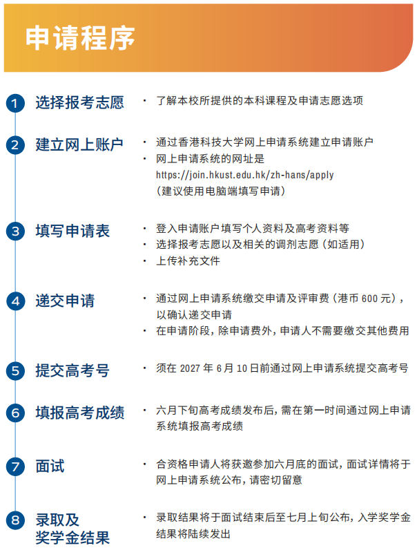 港科大申请流程