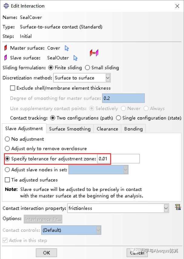 Abaqus/Standard求解器设定接触面之间的距离或过盈量（转载为自己整理）的图1