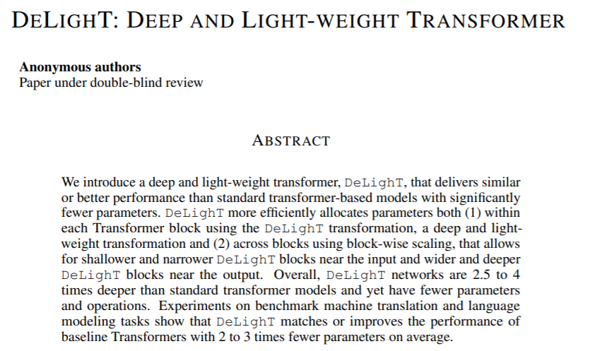 ICLR 2021投稿中值得一讀的NLP相關論文