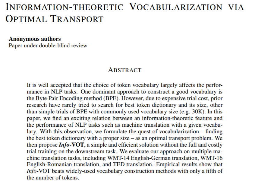 ICLR 2021投稿中值得一讀的NLP相關論文