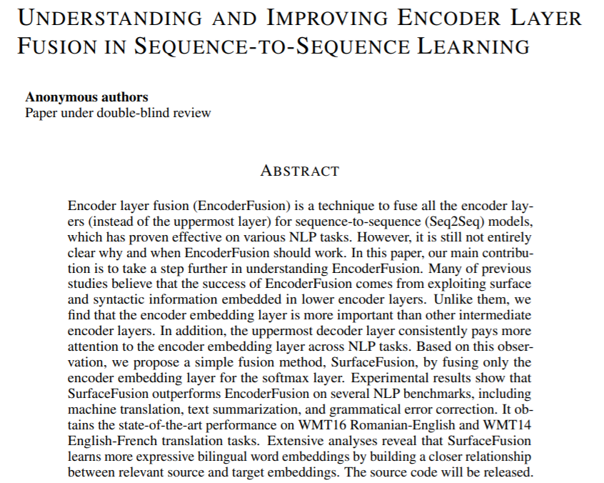 ICLR 2021投稿中值得一讀的NLP相關論文