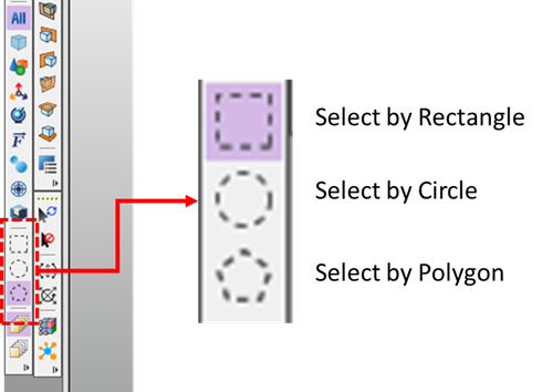 技术小贴士：各RecurDyn的选择选项(Rectangle, Circle, Polygon)的图2