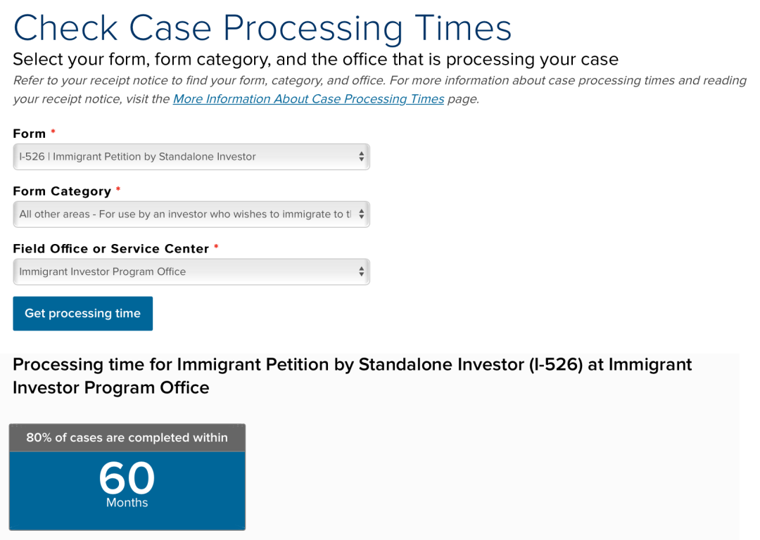 2023年5月份美国EB-5审案进度公布