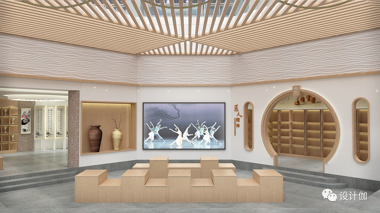 利用标准的展馆展示设计工具，形成网络结构的展示空间