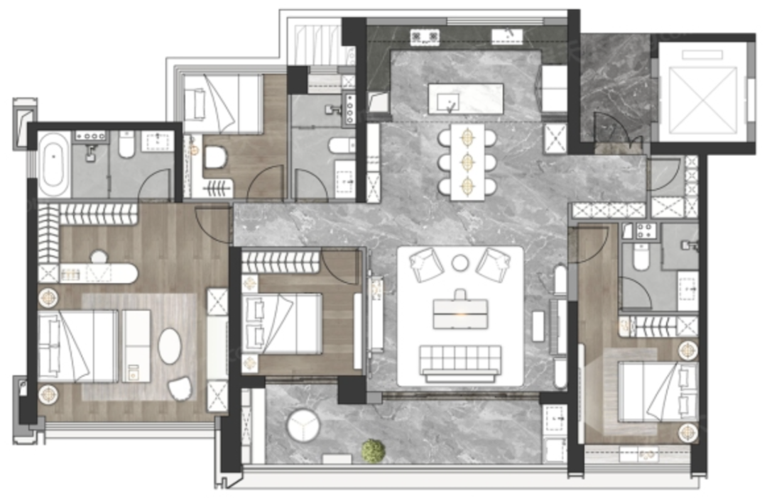 白云新城又添一豪宅【中海麓府】124-170平米，预测价格7-8万，户型图曝光！