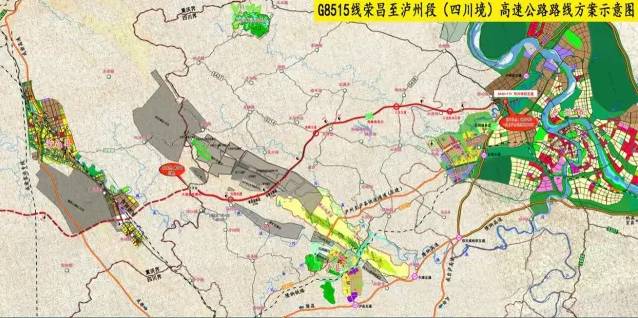 泸渝高速公路的一段,起于川渝界麻岩水库附近,经泸县方洞镇,奇峰镇