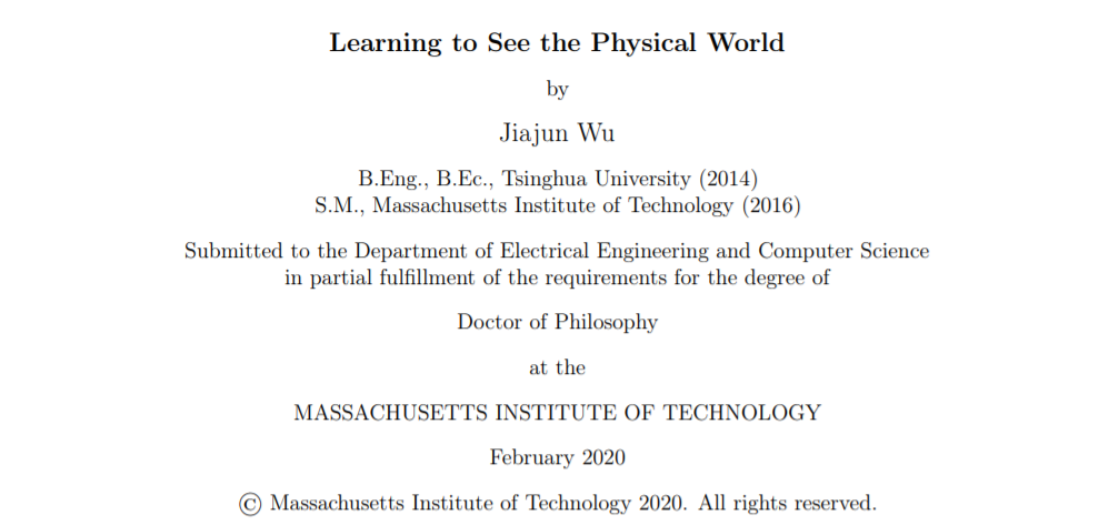 首屆AAAI/ACM SIGAI博士論文獎公佈，姚班學霸吳佳俊獲獎