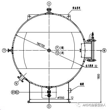 裙座支撐-小型高壓球罐（10m3）有限元分析設計工程案例的圖15