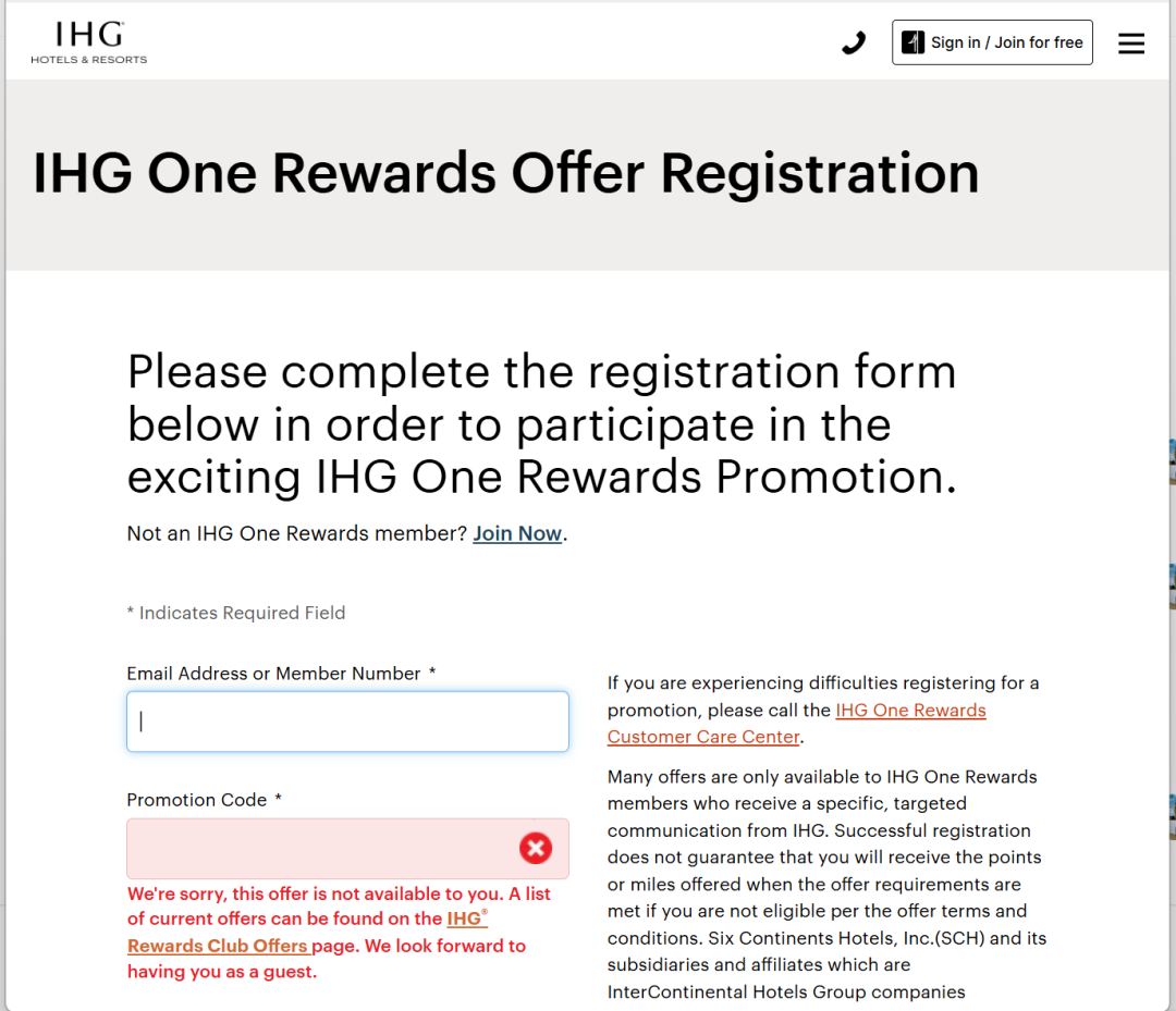 IHG住2晚送2000积分定向活动 9月入住满6晚拿6000分