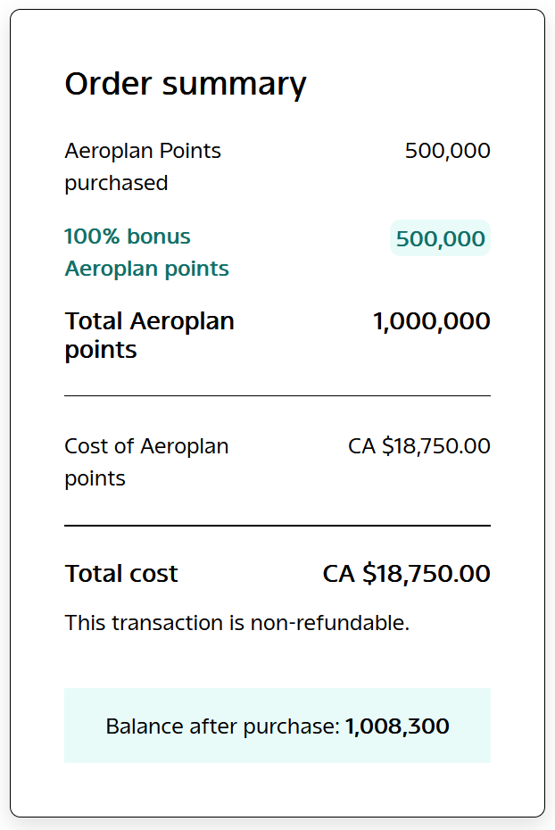 加航Aeroplan里程100%加赠 上海温哥华公务舱约9千元 9月25日前