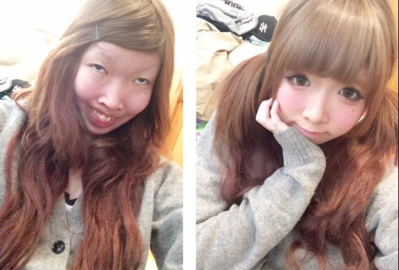 自称“奇迹的丑女”的日本网红妹子，化妆前后堪比整容和换头...（组图） - 9