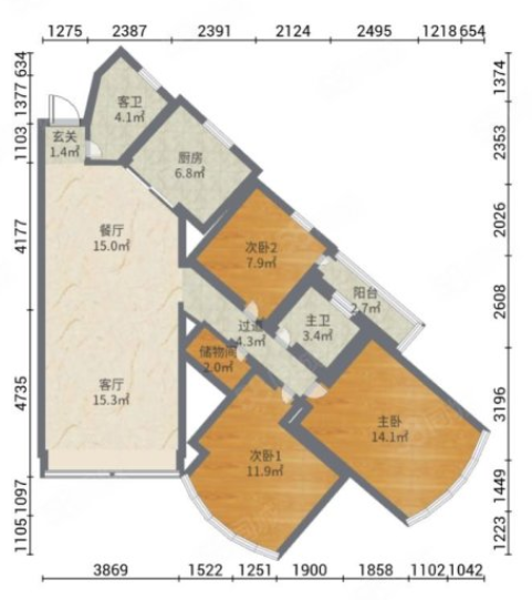 天河北总价950万 | 帝景苑，122平大三房，无抵押，业主急售！