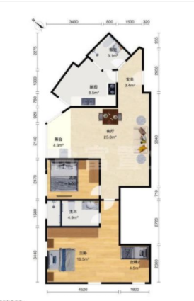 天河北二手房，怡侨大厦，105平方，总价650万！