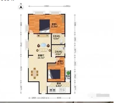 广州天河北二手房出售，芳草园，117平方，3房2卫，总价1180万！
