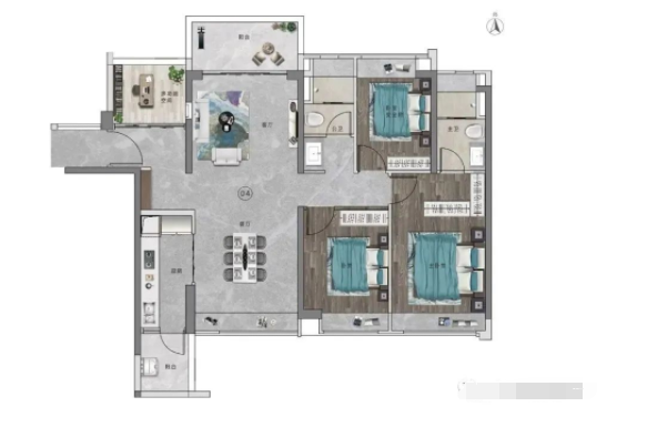 老黄埔红盘富颐华庭上新！105-137㎡三*四房