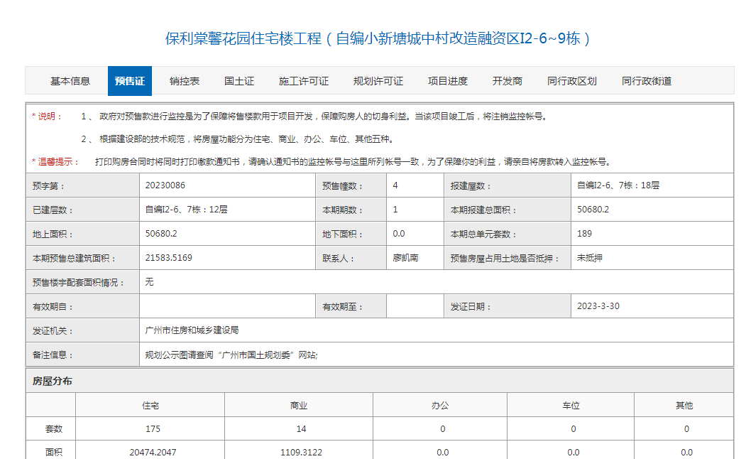 天河保利天汇又上新：获批新预售189套房源入市