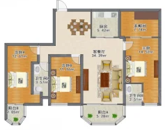 天河北二手房【祥兴大厦】122平，总价858万！