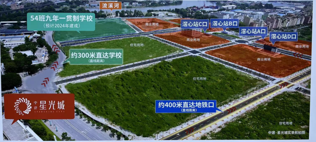 白云湖刚需地铁盘，中建星光城在售70-100m²全南向三*四房!