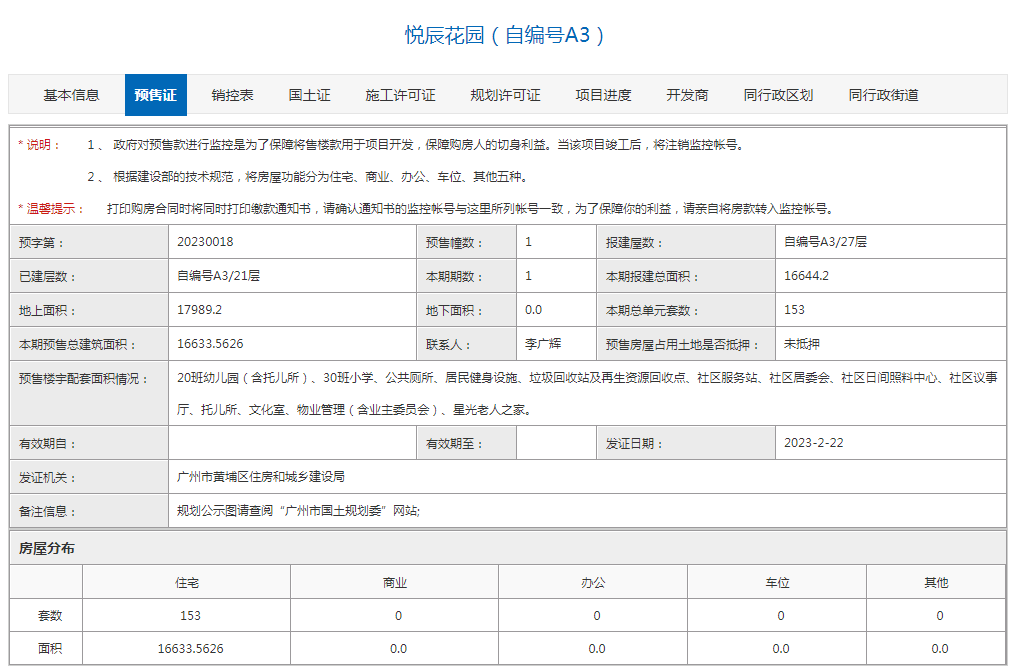 黄埔知识城悦辰壹号153套房源获批入市！