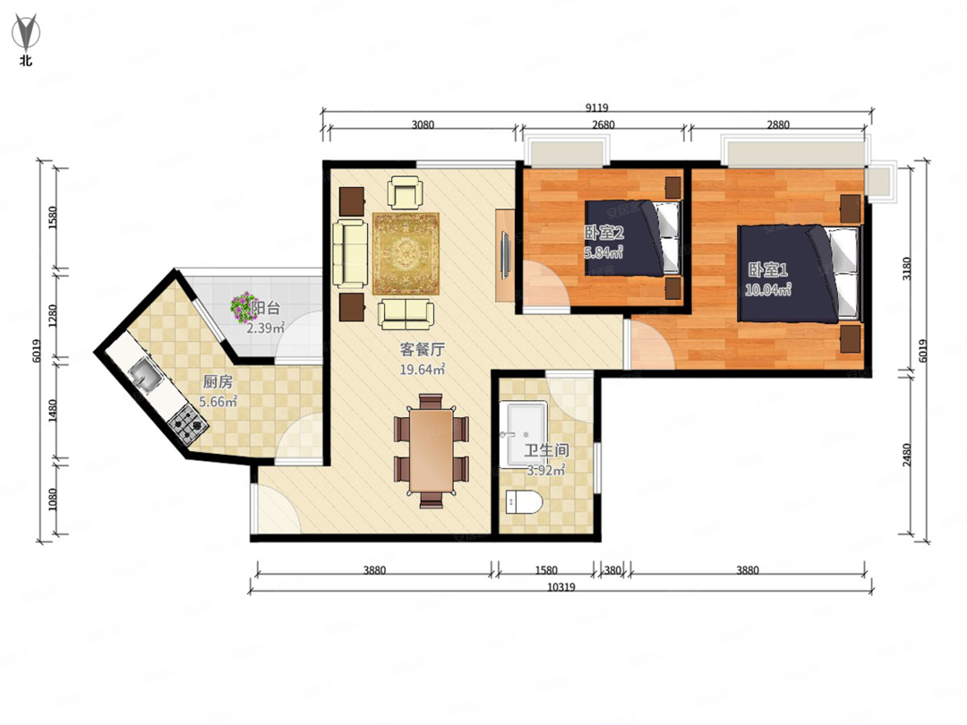 广州天河北二手房，协和新世界，77方，660万！