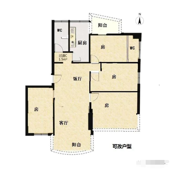天河北金田花苑，东南向4房2卫，112平方，售868万，龙口西小学+广州中学学位