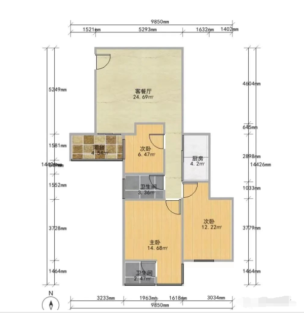 天河北远东大厦，92平方南向3房2卫，华阳本部小学学位直升广州中学，790万