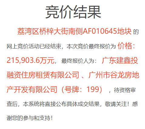 底价成交！广东建工联合体21.59亿摘得荔湾桥梓大街地块，地块周边有哪些楼盘？
