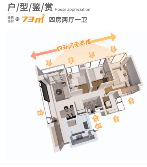 73平四房，总价255万起，广州楼市“探花”甩出主城王炸