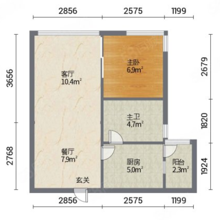 天河北总价450万 | 协和新世界，47平，房子新、拧包入住！