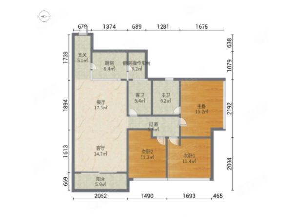 广州天河北二手房出售，希尔顿阳光，118平方，3房2厅2卫，总价996万！
