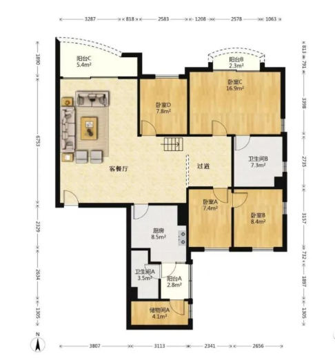 天河北总价958万 | 天翔花园，164平，笋盘、学位不占用，诚心出售！