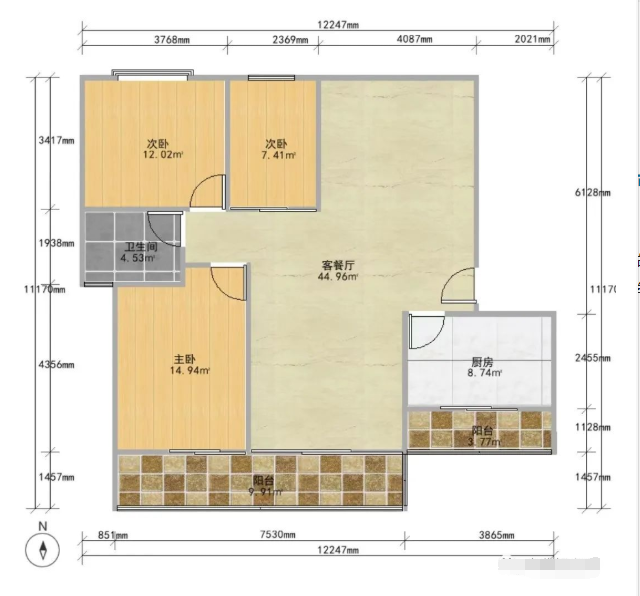 广州天河北二手房，保利中宇广场，98平，总价1150万！