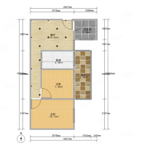 天河北二手房出售，金鼎大厦，60平，总价345万!