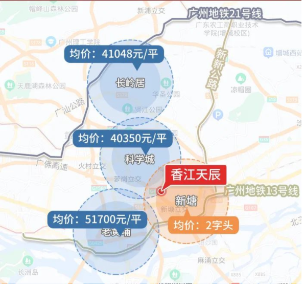增城香江天辰，总价122万起南向三房！