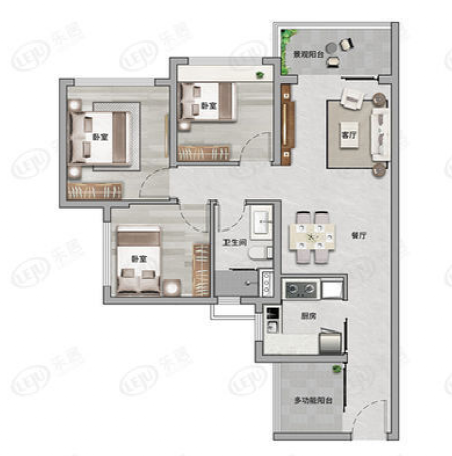 73㎡做到了四房！广州小户型之争愈演愈烈