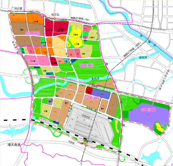 806公顷！广州增城西站规划出炉，27号线站点曝光，就在中新紫荆府旁