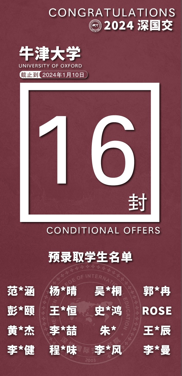 【官宣】32枚剑桥录取｜深国交2024届牛剑预录取合计48枚，冠居全国  深国交 深圳国际交流学院 剑桥大学 牛津大学 第3张