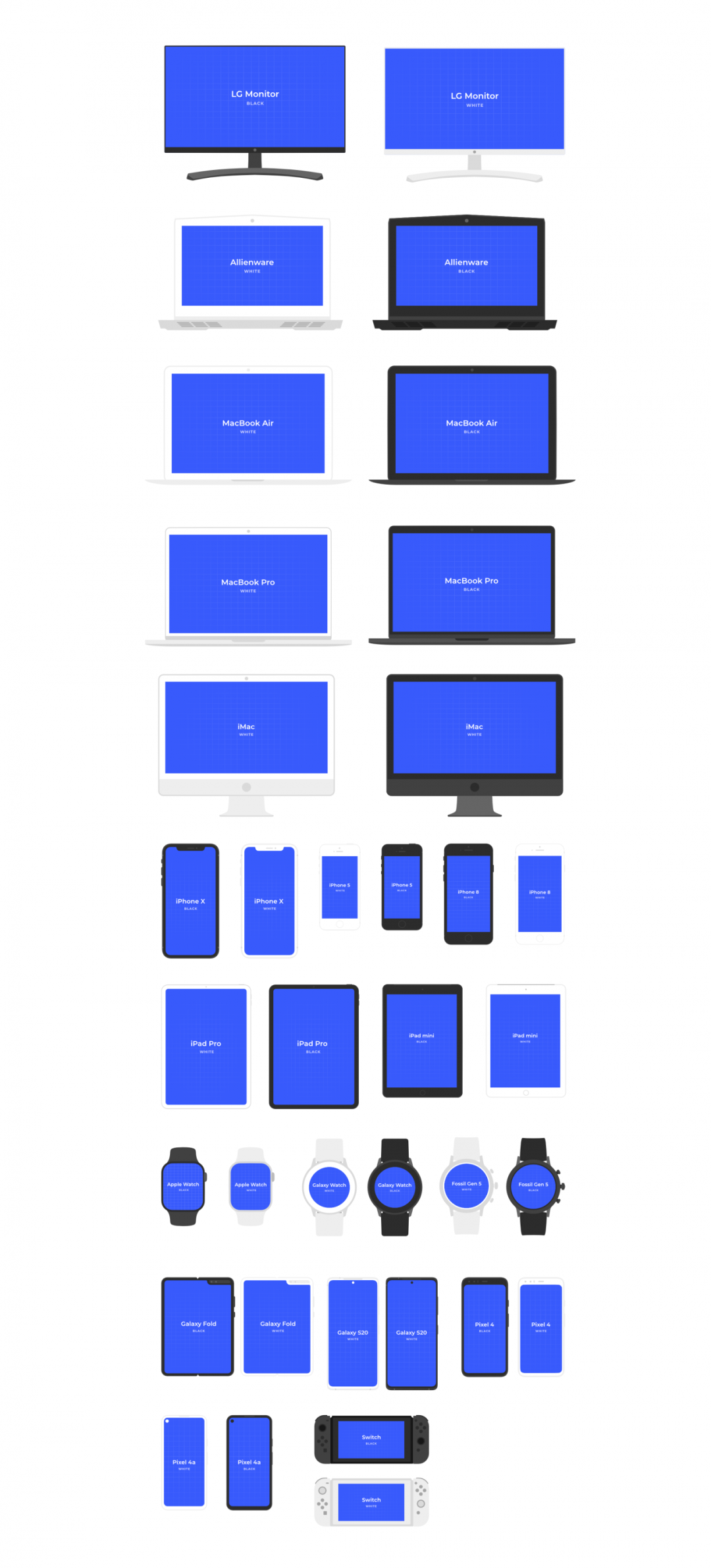 【免费资源】18个极简样机展示模型矢量素材打包下载(图7)