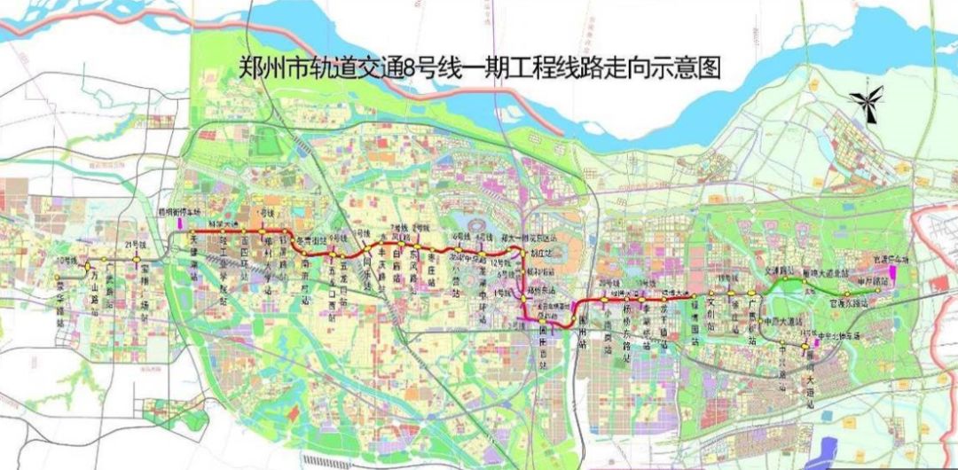 郑州地铁线地图_郑州地铁的路线_郑州地铁8号线线路图