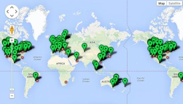 通过地图看比特币ATM在全球的分布