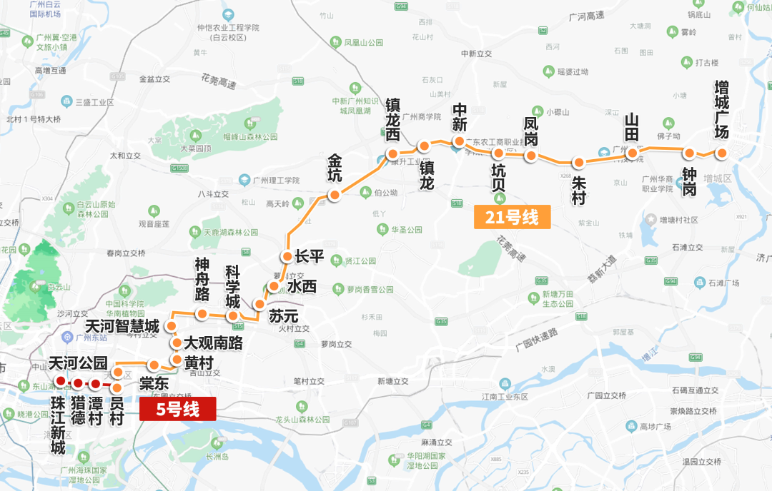 21号线加开短线，沿线在售楼盘有哪些？