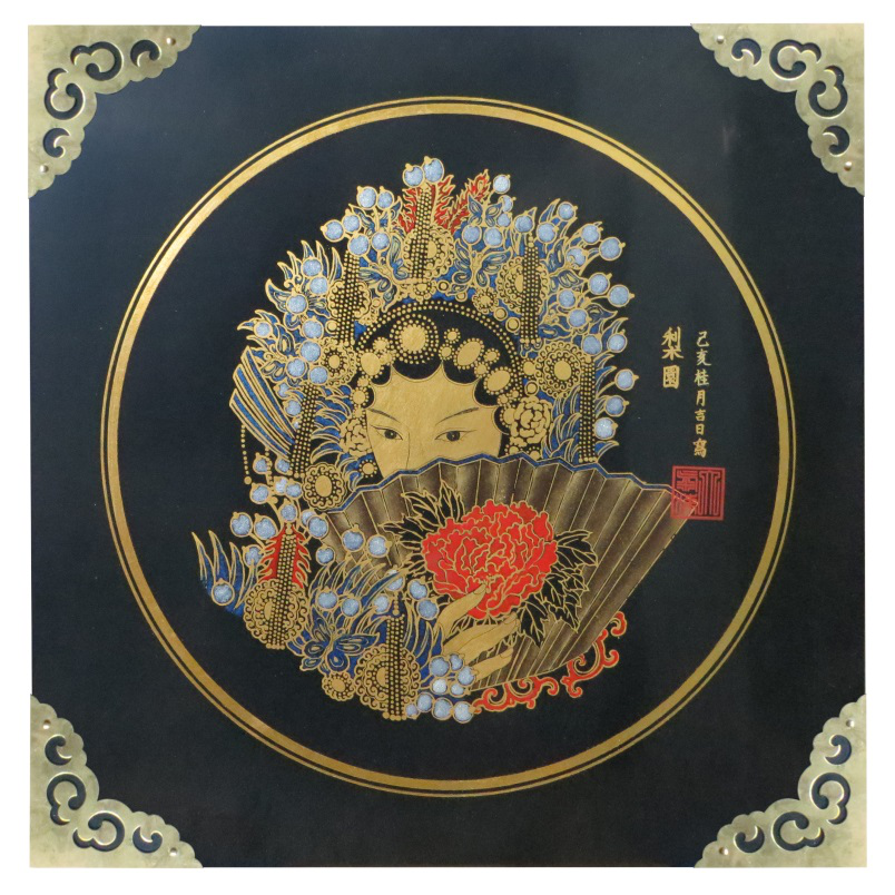 非遗广东金碧辉煌潮州推光金漆画