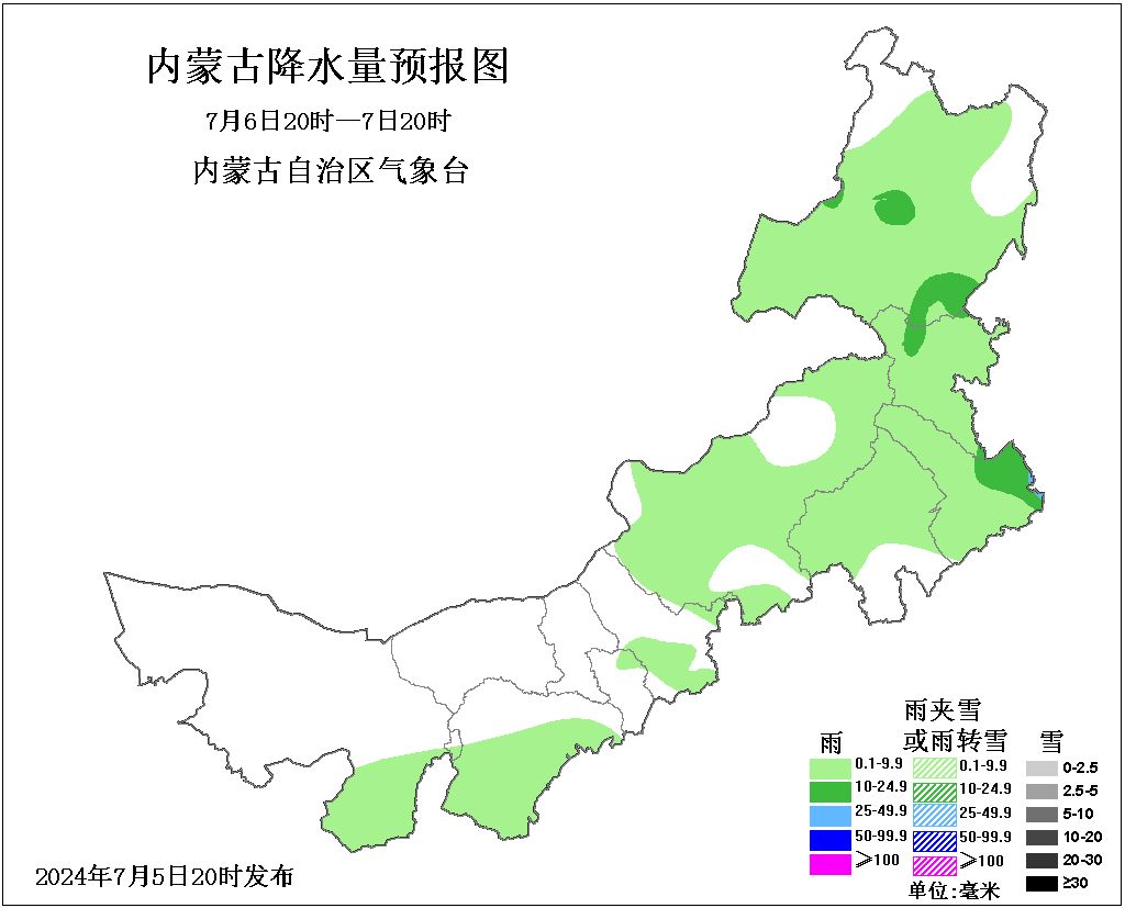 2024年07月06日 兴安盟天气