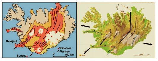 冰島地熱田分佈與火山斷裂帶具有密切的空間分佈關係.