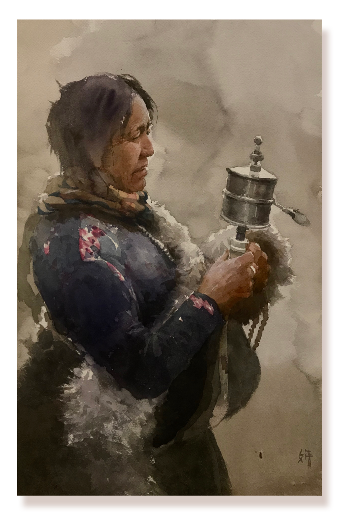 180*180cm    作者:郭殿声《谷雨》规格:50x65cm     作者:张少泉油画