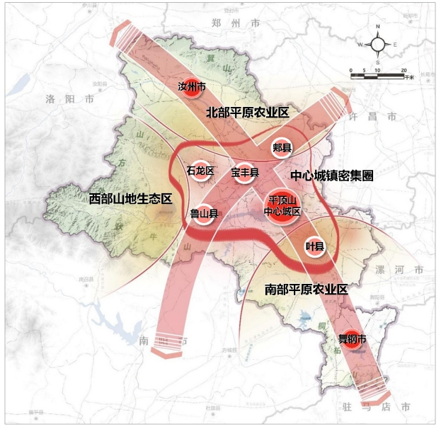 化發展規劃落地項目,如寶豐高鐵大地城,寶豐領創濱河府,魯山大地城