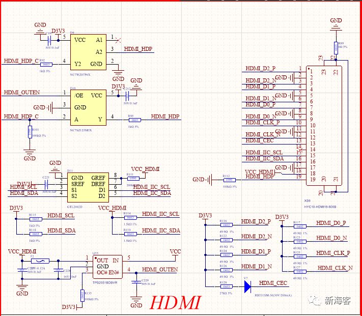 hdmi接口的硬件设计