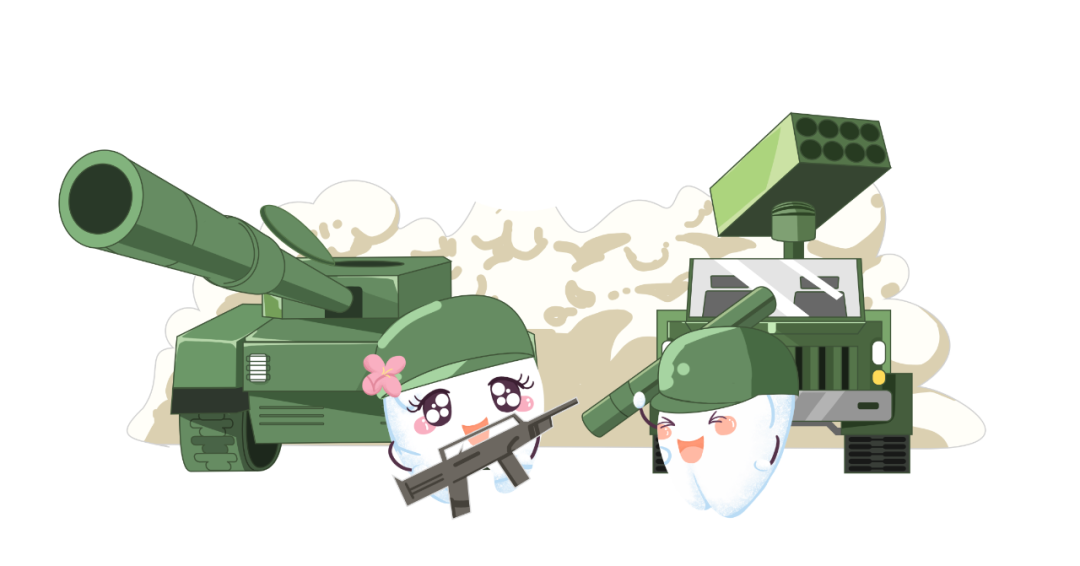 萌~萌~萌~牙齿兵团上线丨八一建军节