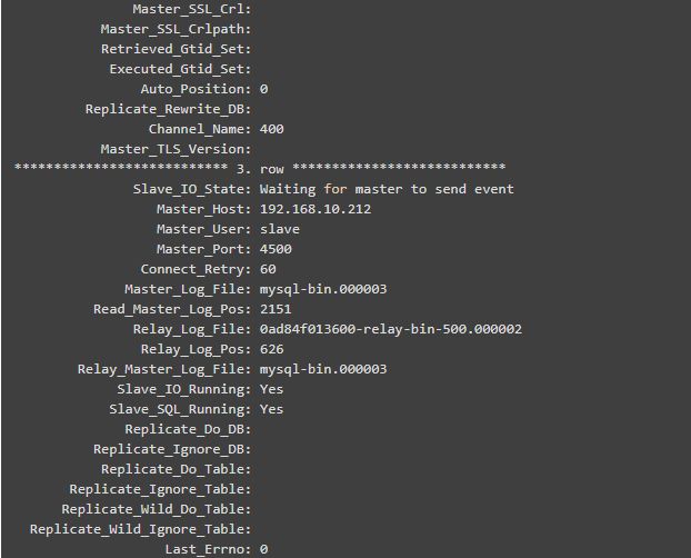 MySQL 5.7 多主一从（多源复制）同步配置